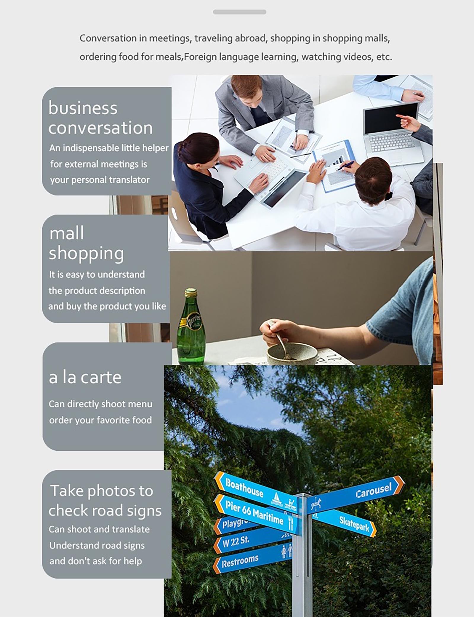 Portable F6 AI Voice Translator Intelligent Translation (10)