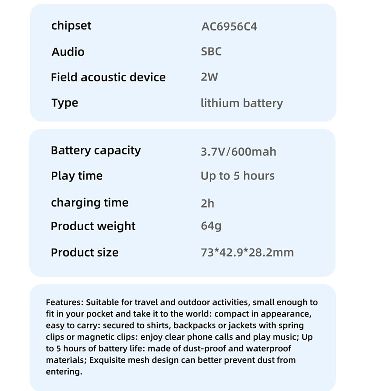 WS11 Smart Voice Translation Bluetooth Speaker (14)