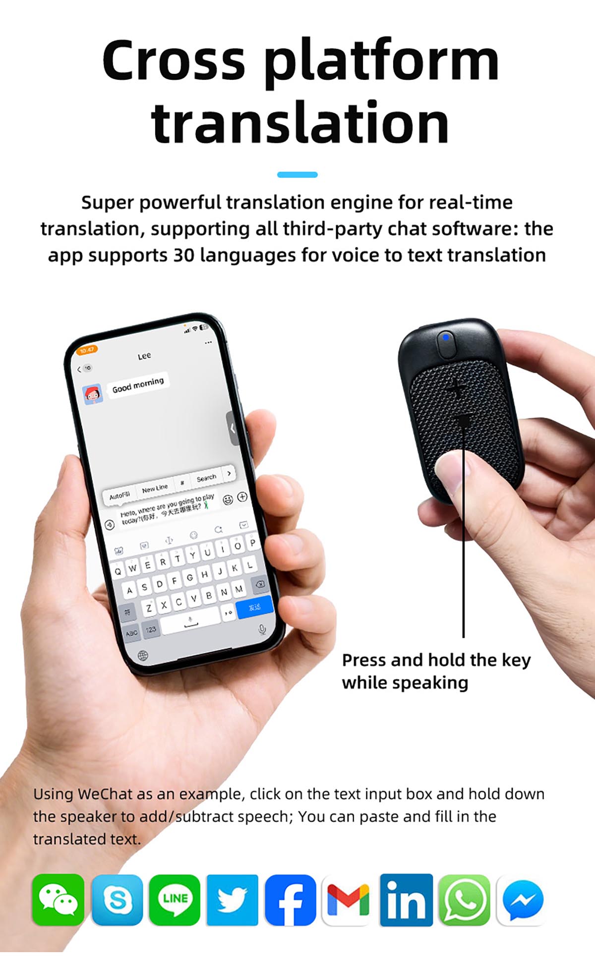 WS11 Smart Voice Translation Bluetooth Speaker (5)
